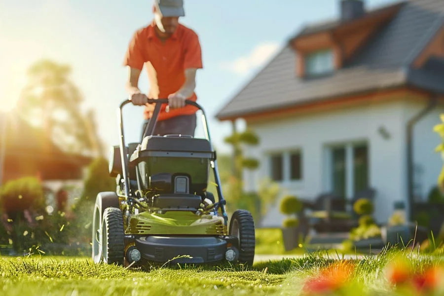 mowing lawn machine